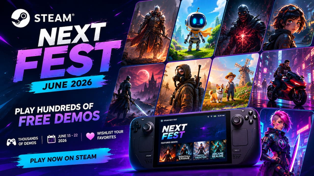 Steam Next Fest 2026 چیست؟ بزرگ‌ترین جشن دموهای رایگان