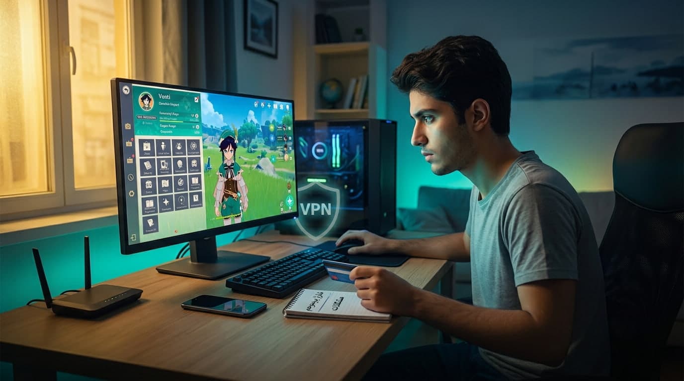 استفاده از فیلترشکن هنگام بازیابی اکانت گنشین ایمپکت برای کاربران ایرانی