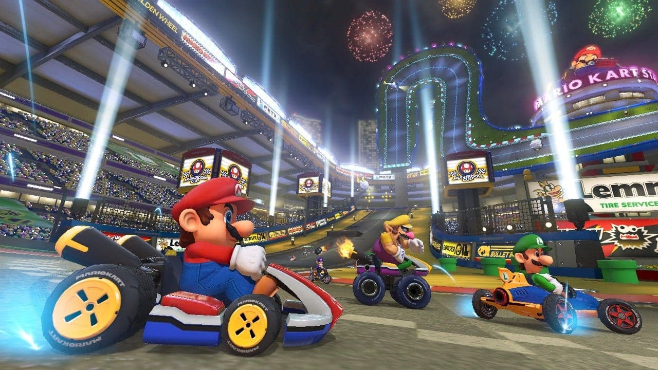 اسکرین‌شات مسابقه در بازی Mario Kart Tour