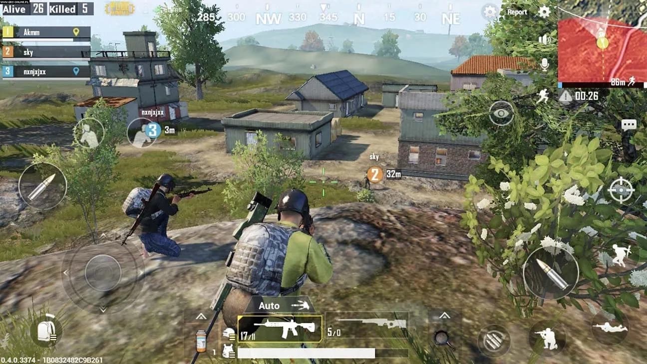 اسکرین‌شات گیم‌پلی بتل رویال بازی PUBG Mobile