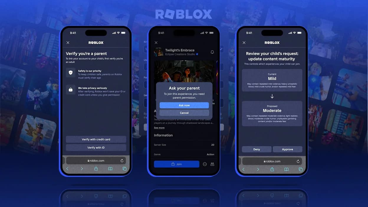 اسکرین‌شات محیط اپ بازی Roblox روی آیفون