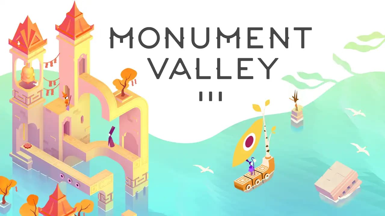 تصویر هنری از طراحی مرحله در بازی Monument Valley با معماری سورئال