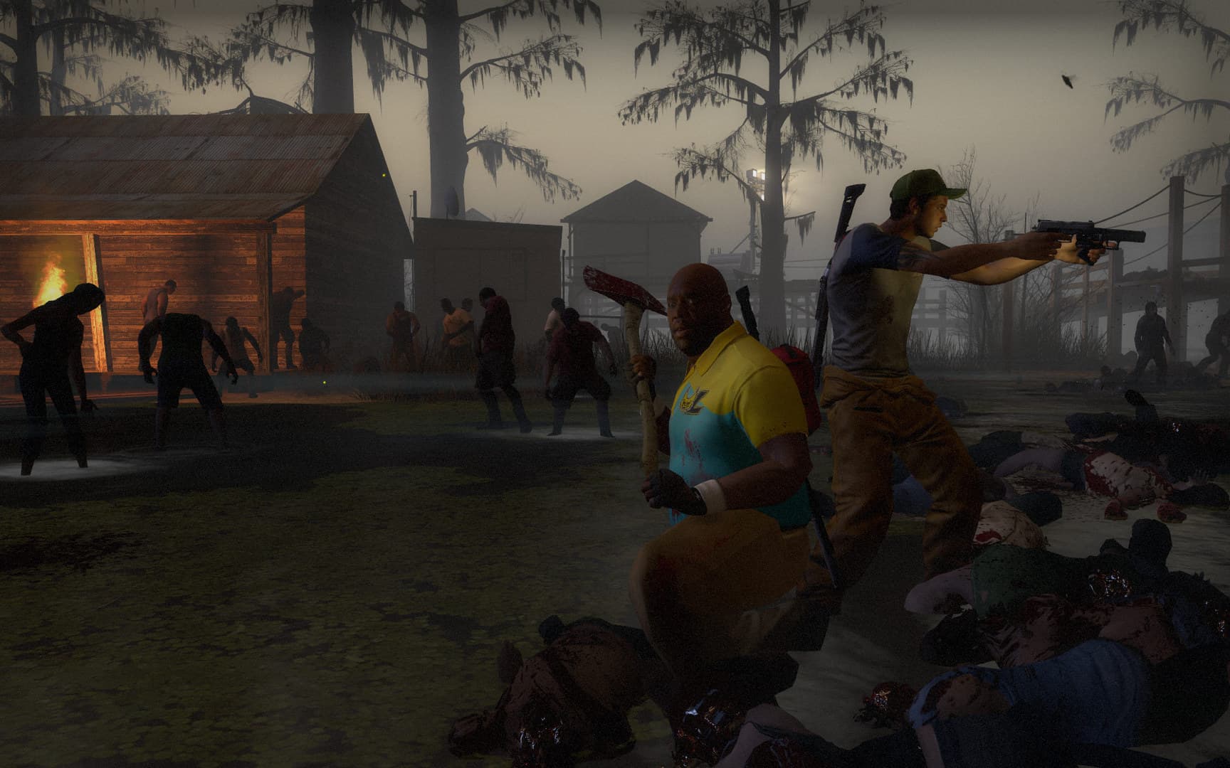نمای Co-op بازی Left 4 Dead 2 - بازی ترسناک زامبی چند نفره