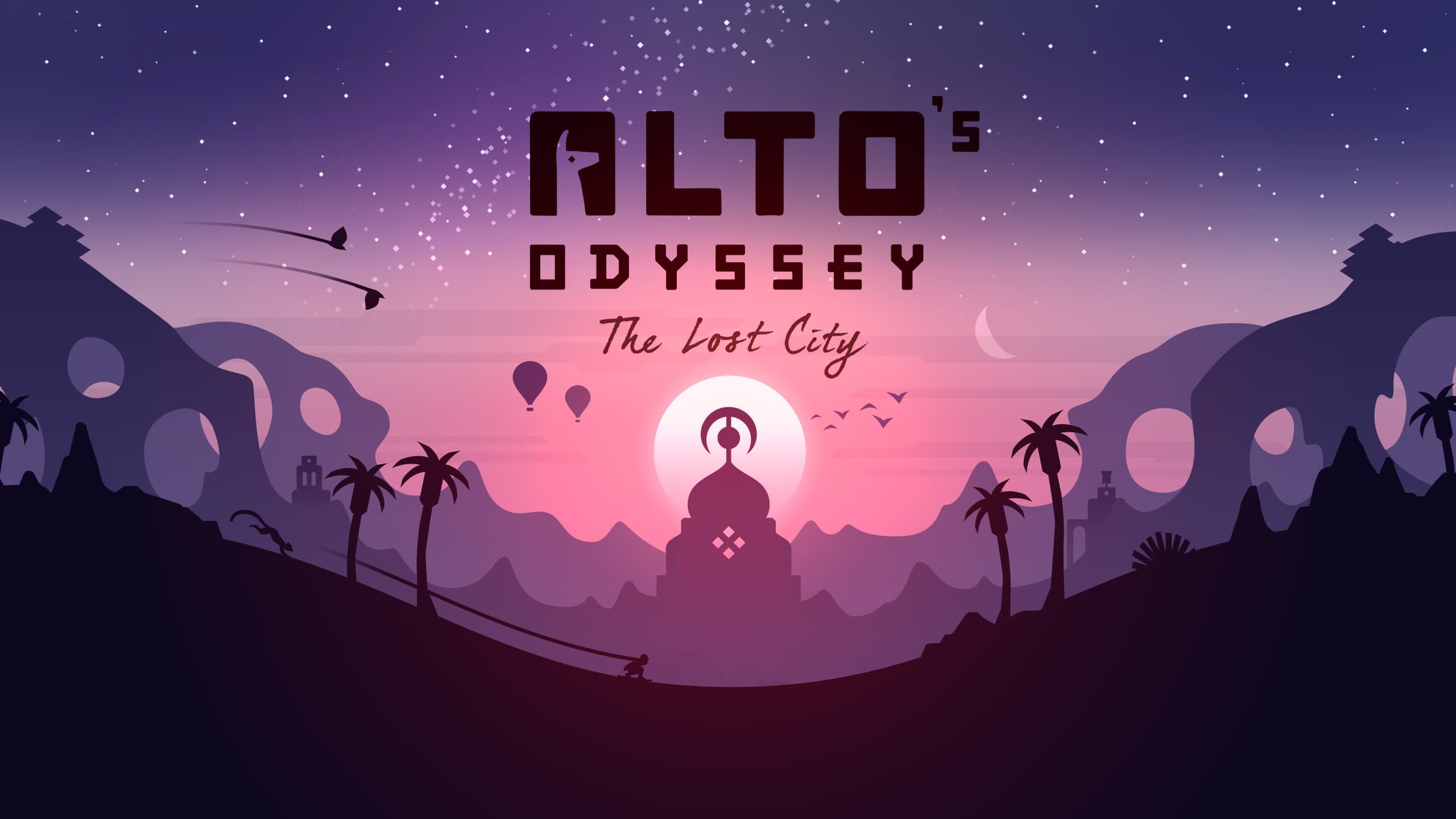 گرافیک هنری بازی Alto’s Odyssey در مناظر 