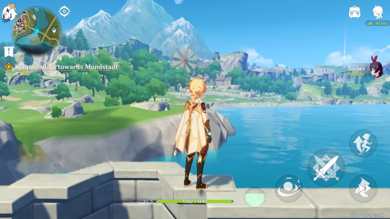 گرافیک بازی گنشین ایمپکت روی گوشی