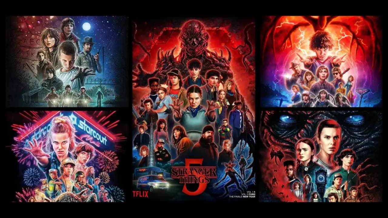 پوسترهای 5 فصل سریال Stranger Things