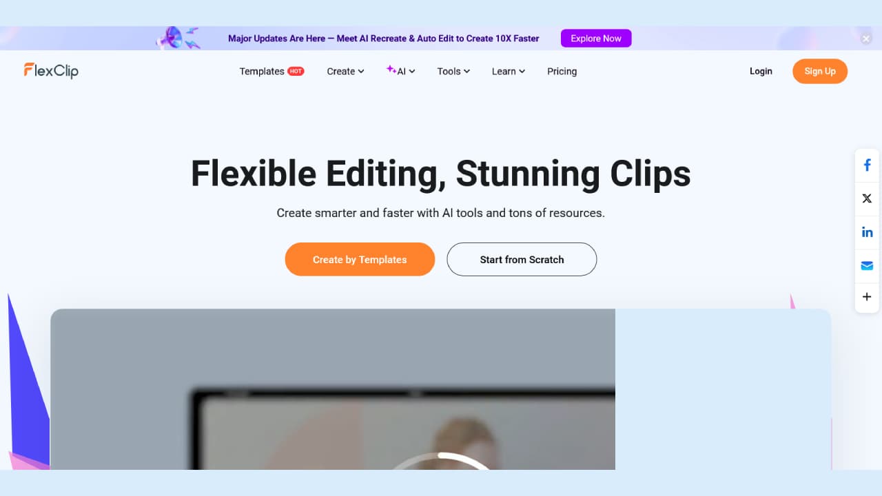 صفحه اصلی - Home Page - وبسایت FlexClip