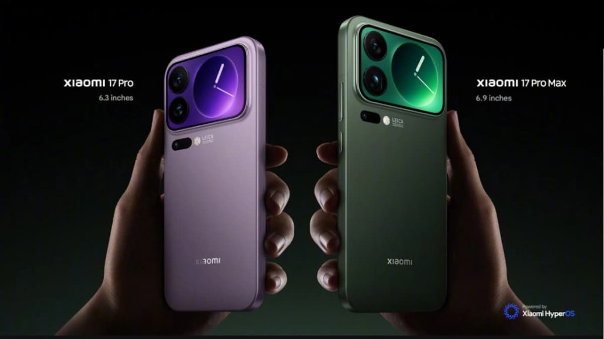 گوشی شیائومی 17 پرو مکس در نمای جلو با نمایشگر فعال