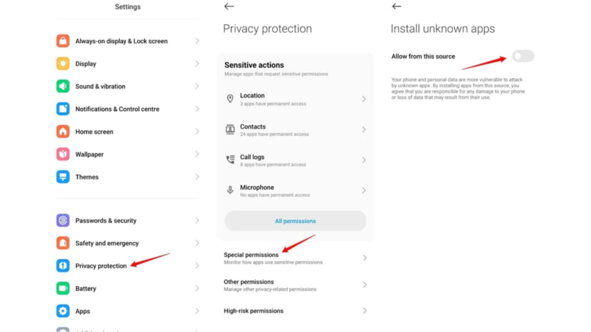 نحوه نصب فایل از منبع ناشناس برای گوشی های شیائومی