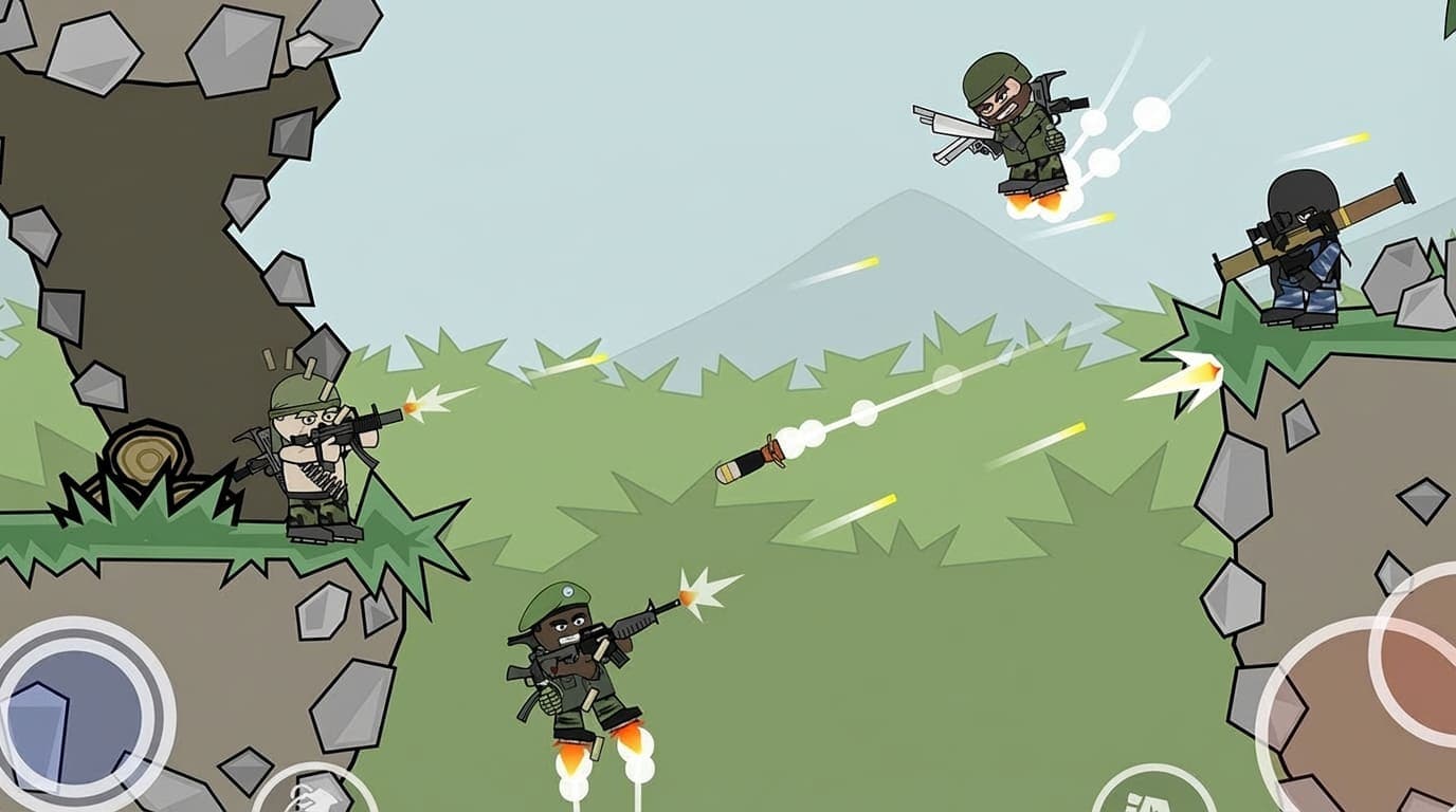 گیم پلی بازی مینی میلیتیا یکی از بهترین بازی های چند نفره آفلاین تفنگی