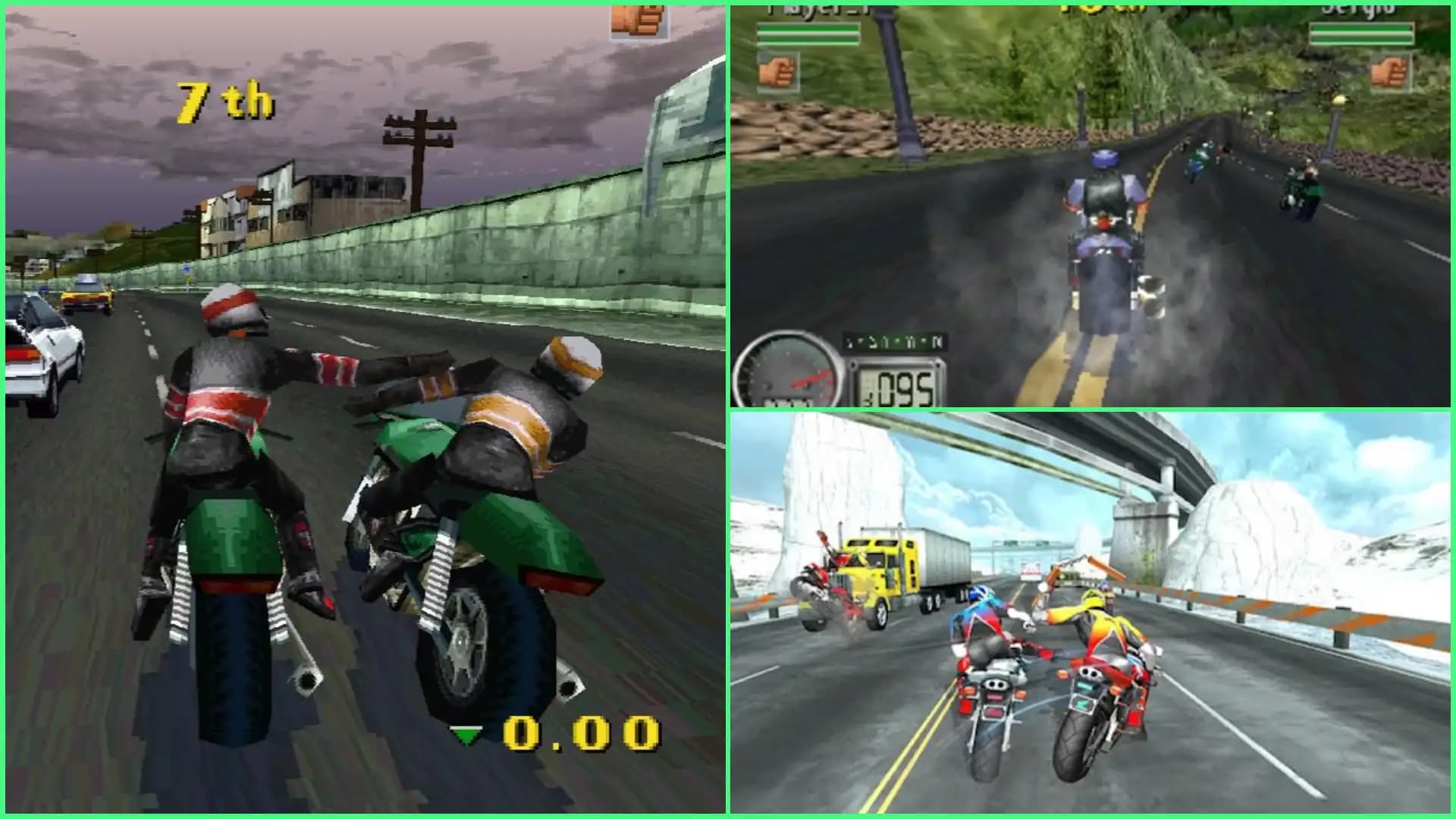 صحنه مبارزه موتورسواران در بازی Road Rash