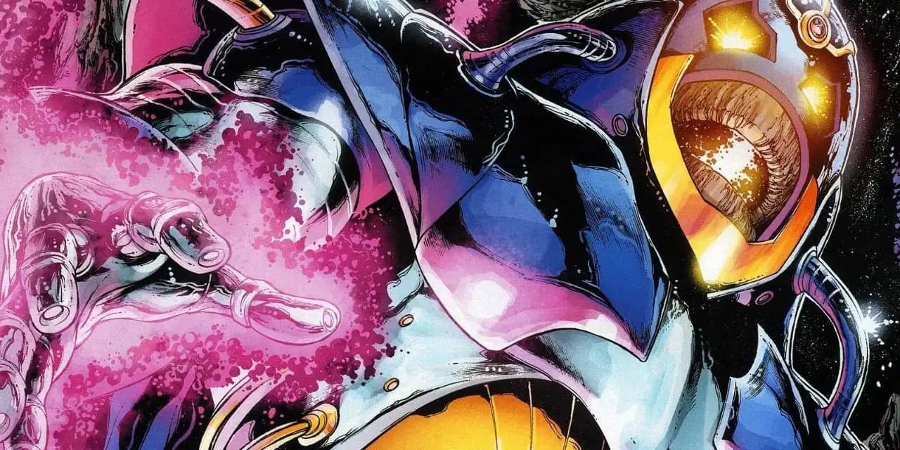 پیکره عظیم آنتی-مانیتور، با انرژی تاریک اطرافش و در حال بلعیدن یک جهان کامل.