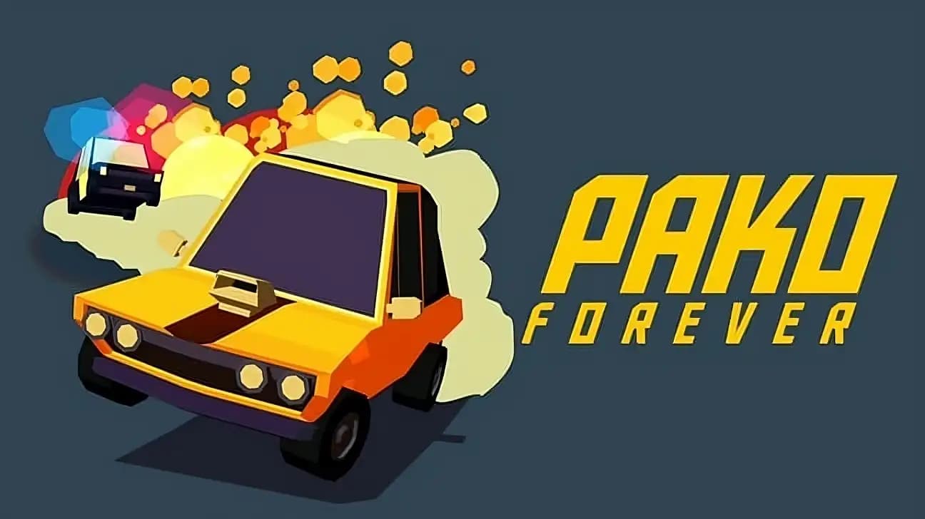 تصویر از تعقیب و گریز ماشین‌ها در بازی PAKO Forever با نمای بالا به پایین