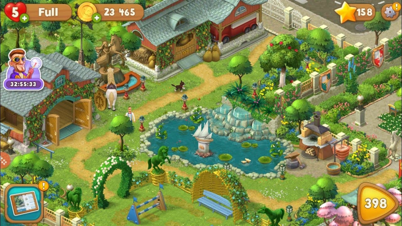 بازی پازل و بازسازی باغ Gardenscapes برای آیفون