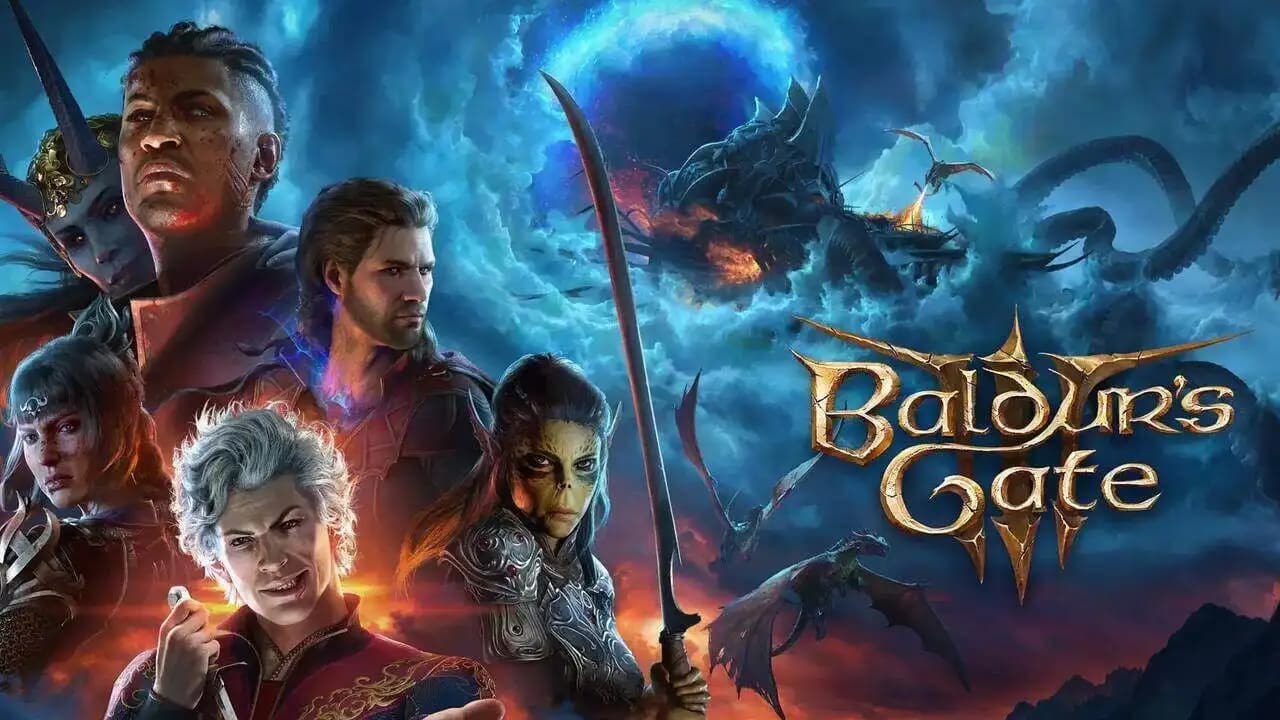 گروهی از همراهان در کمپ شبانه بازی Baldur's Gate 3