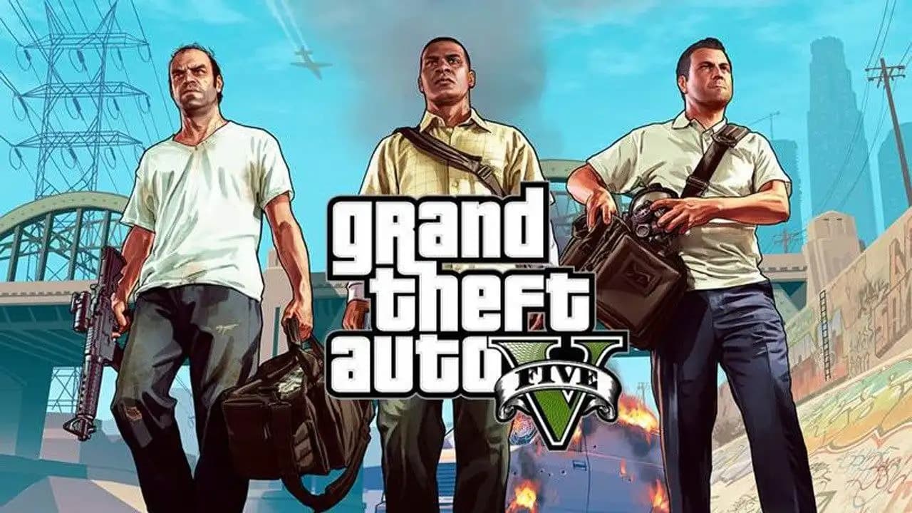 سه شخصیت اصلی بازی GTA V در شهر لوس سانتوس