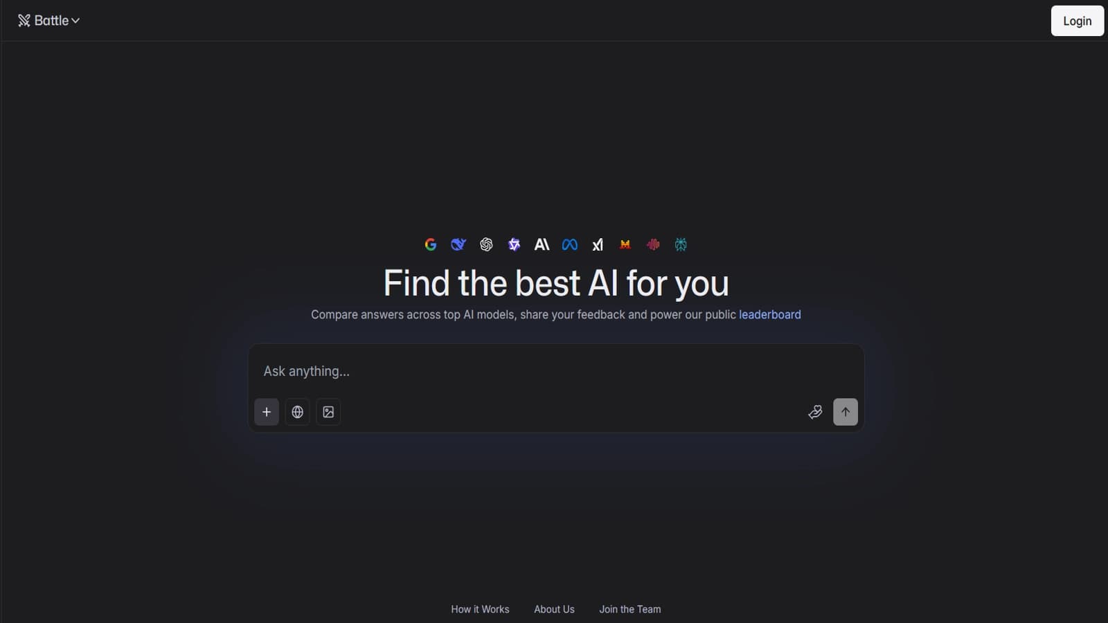 صفحه اصلی وبسایت LM Arena AI - LM Arena AI Home page