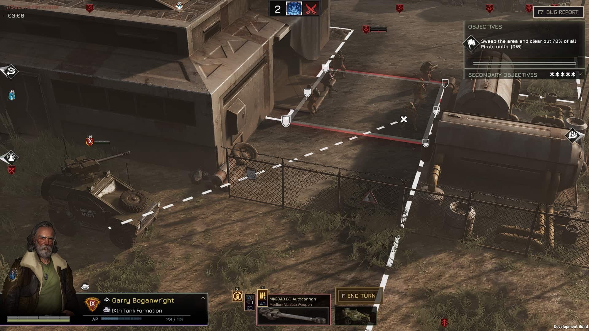 صحنه نبرد مکها در بازی تاکتیک نوبتی Menace