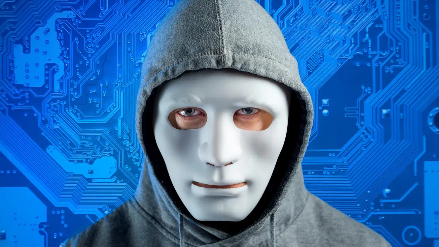 the man with white mask like hackers