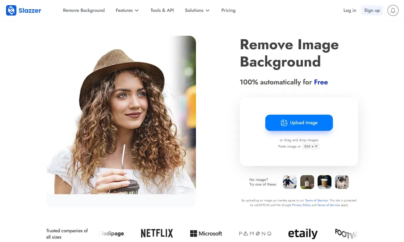 محیط ابزار حذف پس زمینه Slazzer