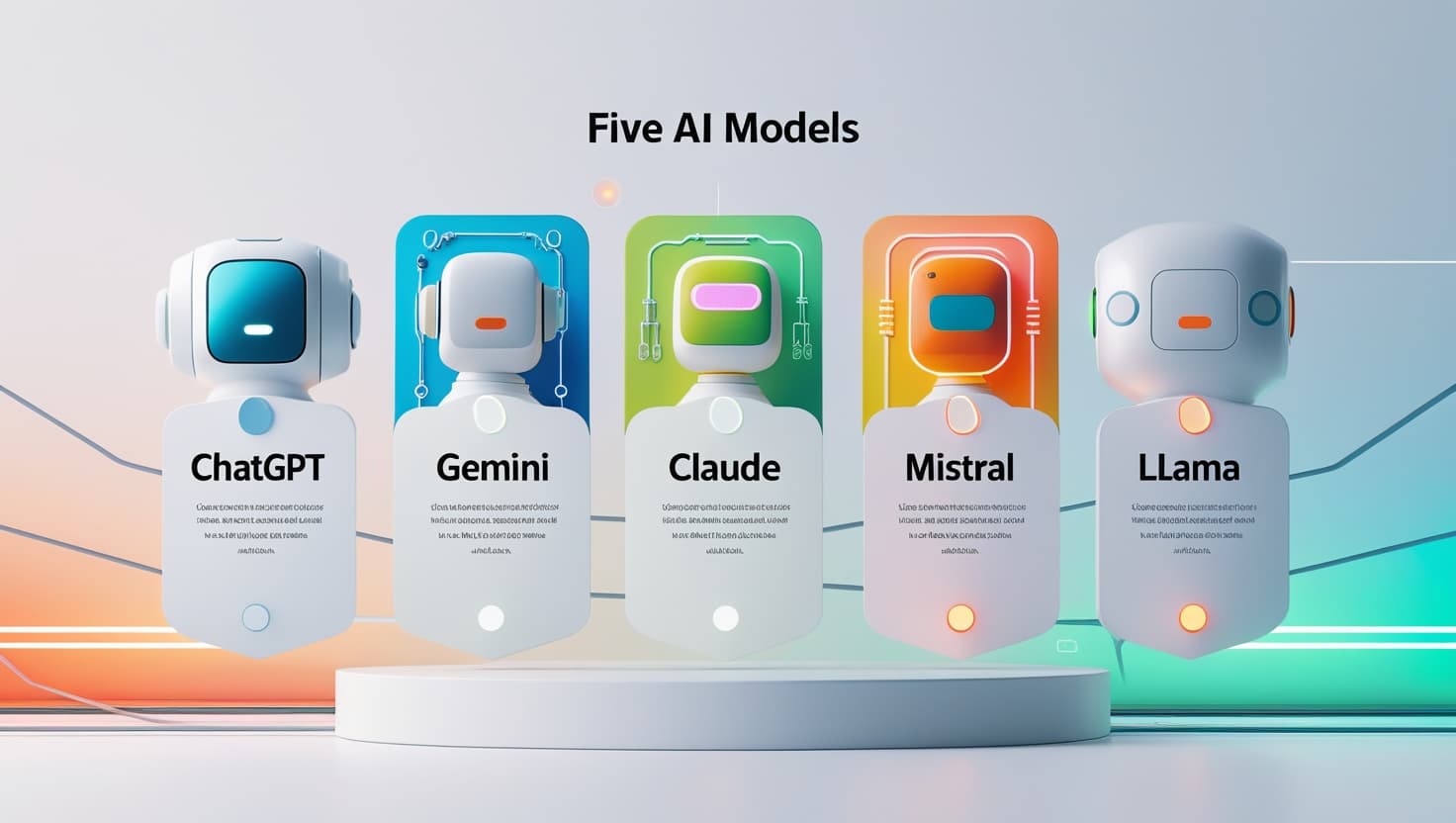 مقایسه کامل هوشهای مصنوعی: ChatGPT، Gemini، Claude، Mistral و LLaMA