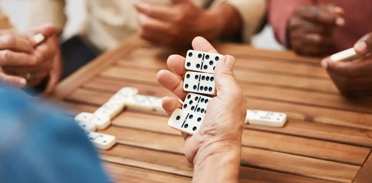 در حال بازی دومینو