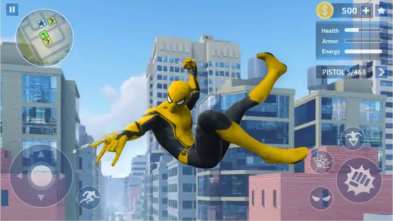 گیم پلی بازی Flying Spider Hero به عنوان جایگزین مرد عنکبوتی