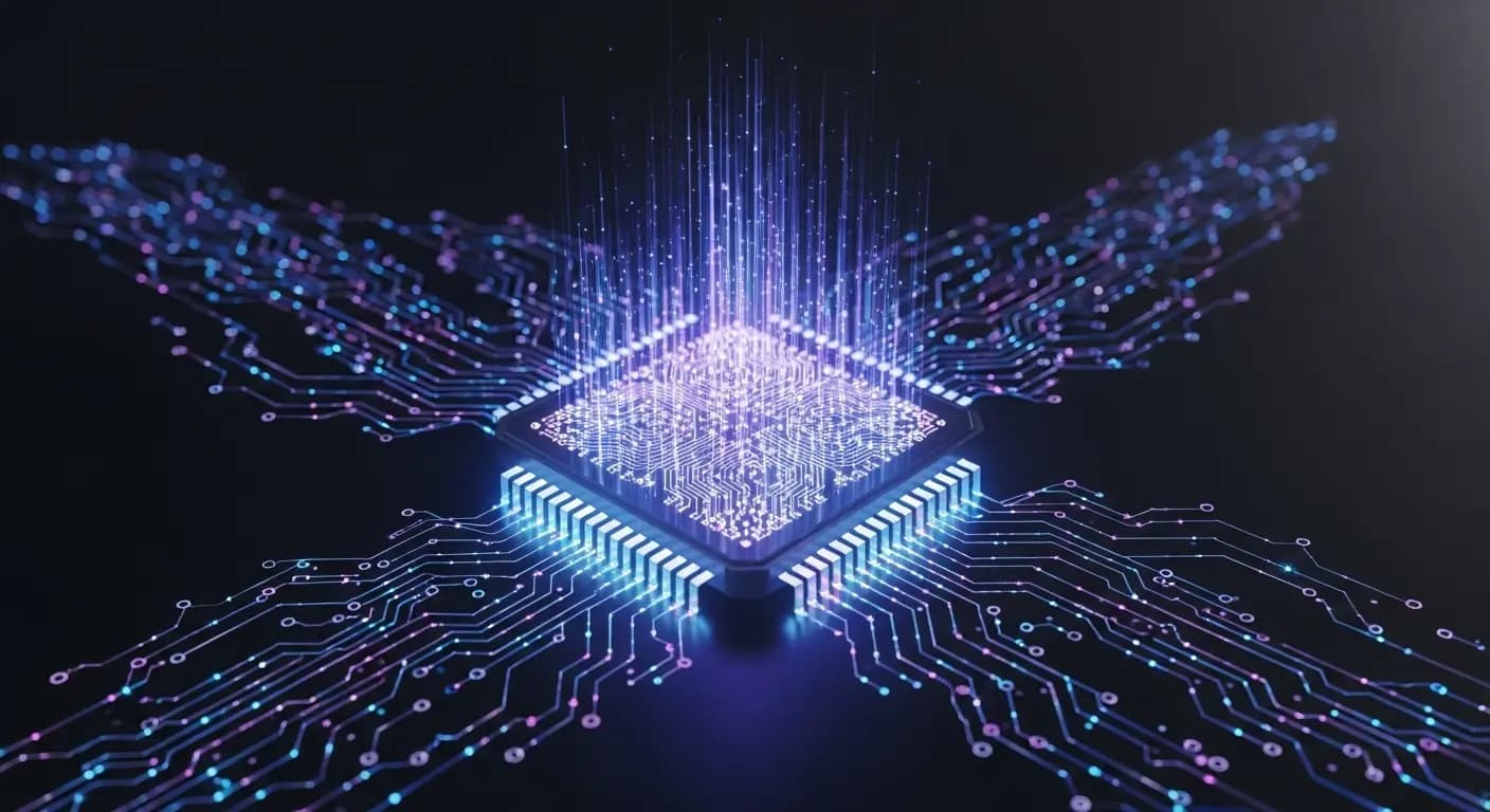 نمایش مفهومی از سرعت و بهینهسازی هوش مصنوعی Grok 4 Fast